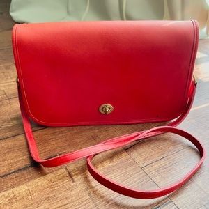 Vintage Coach Crossbody Red